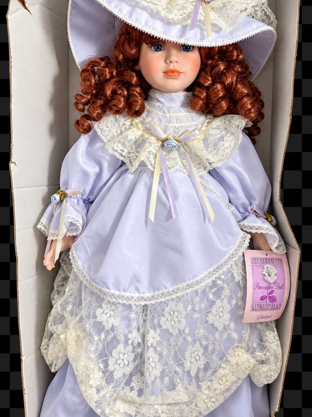 Lavender Lace Girls' Formal Dress with Hat - Brand: